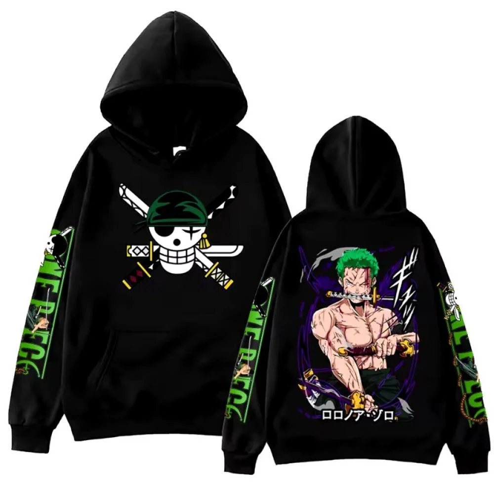 One Piece Zoro Anime Hoodie Sw - Anime Cosplay Shop recension och pris