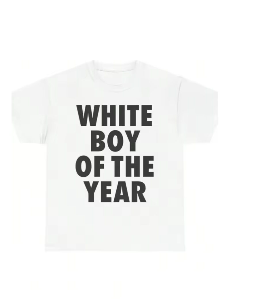 White Boy of The Year Text T-S - Anime Cosplay Meme recension och pris