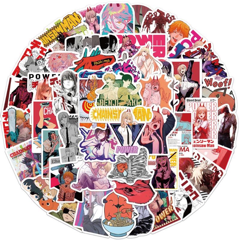 50pcs Anime Chainsaw Man Stick - Chainsaw Man Cosplay recension och pris